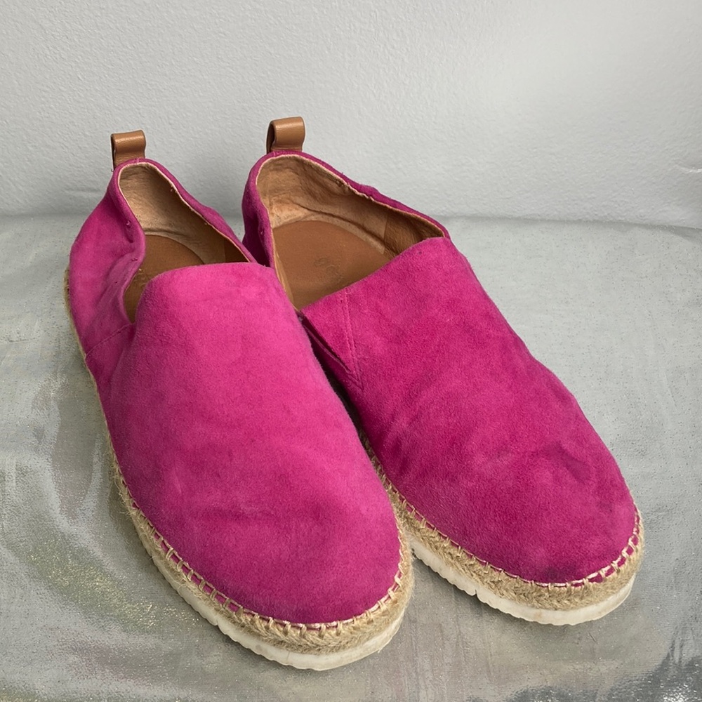 Gentle Souls by Kenneth Cole Pink Espadrille Shoes with Jute Sole Sz 7M